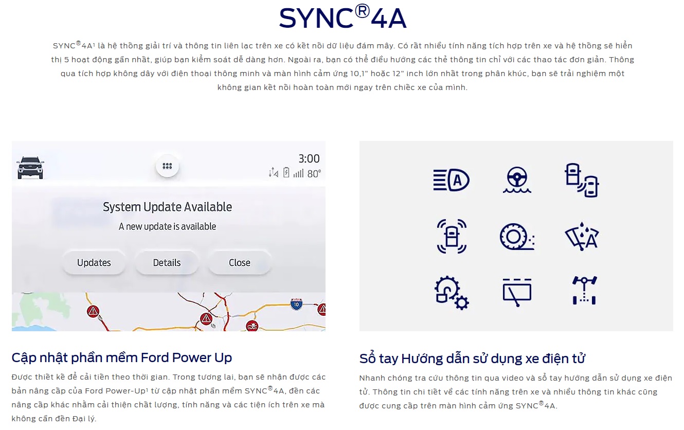 ford everest 2023 tinhnang sync4A